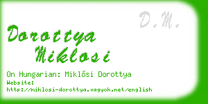 dorottya miklosi business card